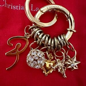 Christian Lacroix Gold Charm Keyring
